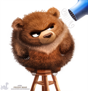 Daily Painting 1730# Frizzly Bear