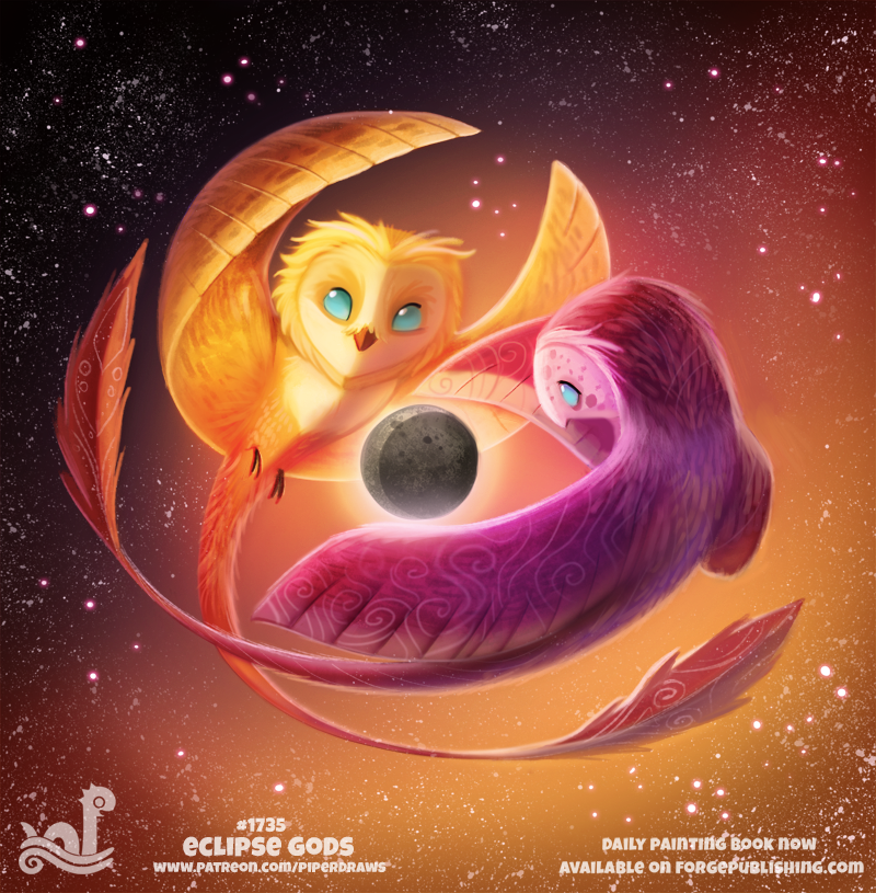 Daily Painting 1735# Eclipse Gods