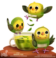 Daily Painting 1737# Green Tea