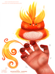 Daily Paint 1751#  Celestatiels - Sunfire by Cryptid-Creations