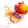 Daily Paint 1753# Apple Jellyfish