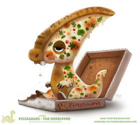 Daily Paint 1763# Pizzasaurus - The Herbivore