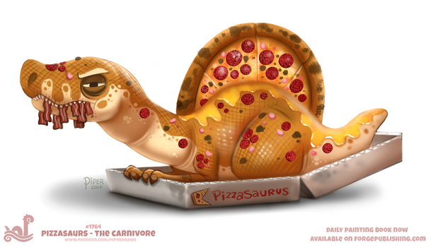 Daily Paint 1764# Pizzasaurus - The Carnivore