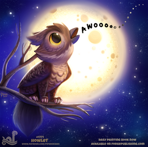 Daily Paint 1771# Howlet