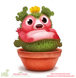 Daily Paint 1772# Prickly Pear