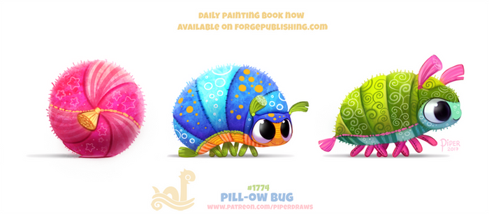 Daily Paint 1774# Pill-ow Bug