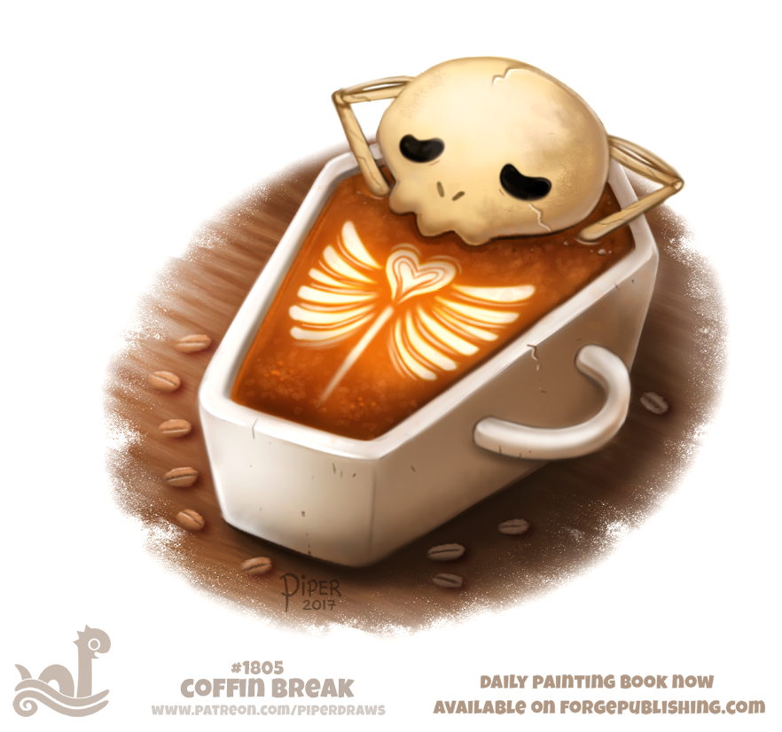 Daily Paint 1805# Coffin Break