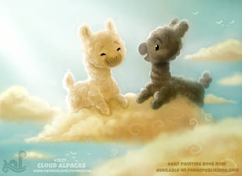 Daily Paint 1827# Cloud Alpacas