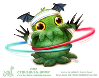 Daily Paint 1880# Cthulhula-hoop