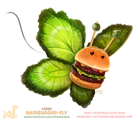 Daily Paint 1892# Hambugger-fly