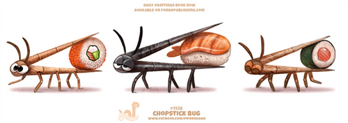 Daily Paint 1926# Chopstick Bug