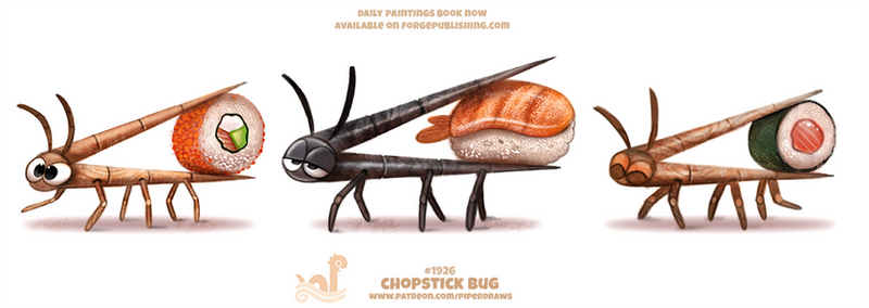 Daily Paint 1926# Chopstick Bug