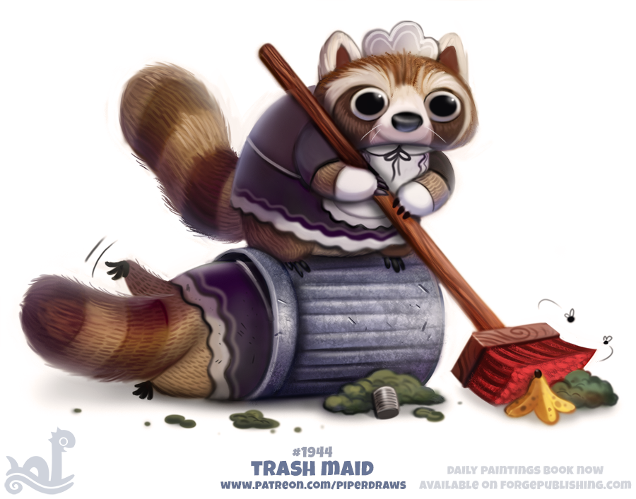 Daily Paint 1944# Trash Maid