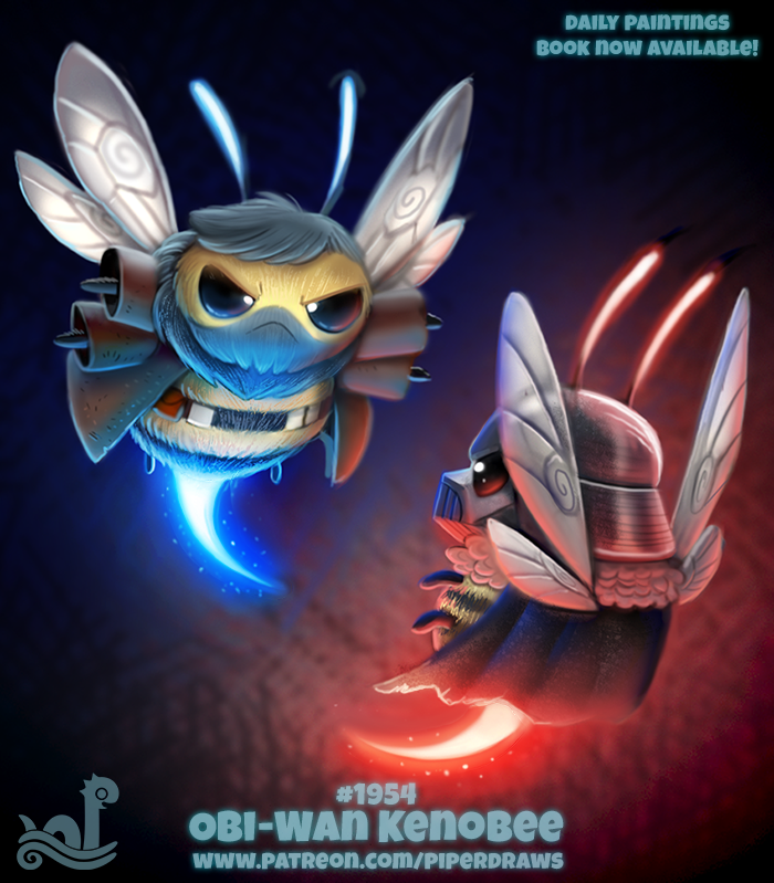 Daily Paint 1954# Obi-Wan Kenobee