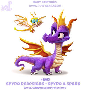 Daily 1963# Spyro Redesigns - Spyro and Sparx