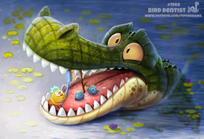 Daily Paint 1968# Bird Dentist