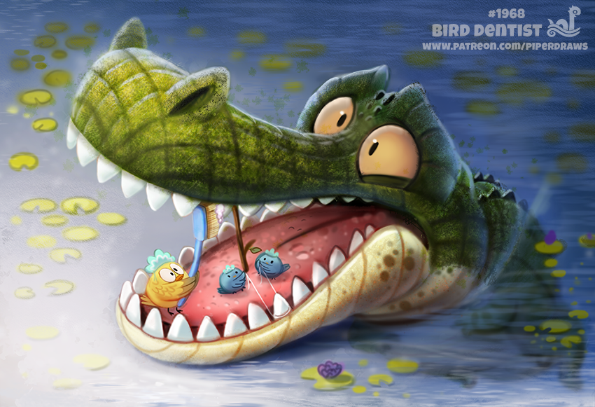 Daily Paint 1968# Bird Dentist