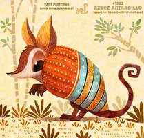 Daily Paint 1982# Aztec Armadillo