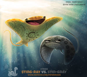 Daily Paint 1988# Sting-Ray vs. Stin-Gray