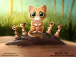 Daily Paint 2001# Mere Cat