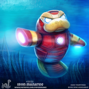 Daily Paint 2035# Iron Manatee