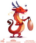 Daily Paint 2037# Mushu by Cryptid-Creations