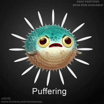 Daily Paint 2042# Puffering (Animated)