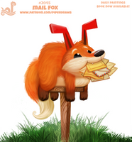 Daily Paint 2045# Mail Fox