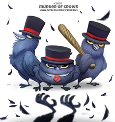 Daily Paint 2092. Murder of Crows
