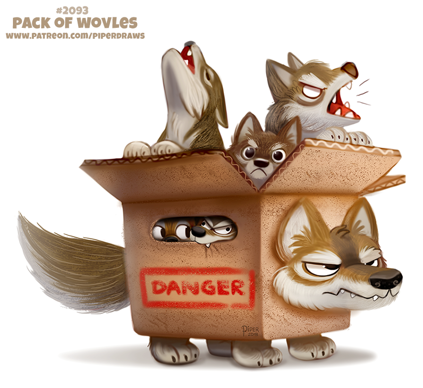 Daily Paint 2093. Pack of Wolves by Cryptid-Creations on DeviantArt