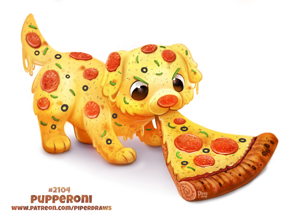 Daily Paint 2104. Pupperoni by Cryptid-Creations Daily Paint 2104. Pupperoni by Cryptid-Creations
