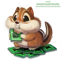 Daily Paint 2124. Microchipmunk