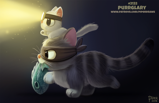 Daily Paint 2132. Purrglary