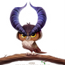 Daily Paint 2155. Great Horned Scowl