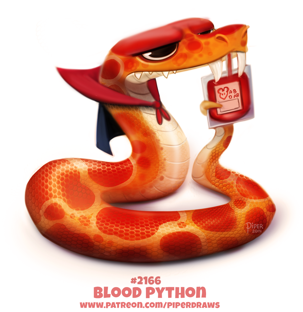 Daily Paint 2166. Blood Python by Cryptid-Creations on DeviantArt