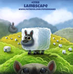 Daily Paint 2188. Lambscape