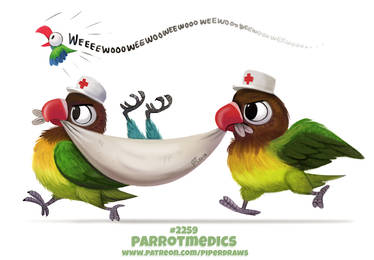 Daily Paint 2259. Parrotmedics