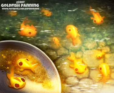 Daily Paint 2287. Goldfish Panning