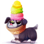 Daily Paint 2363. Ice-cream Cone of Shame