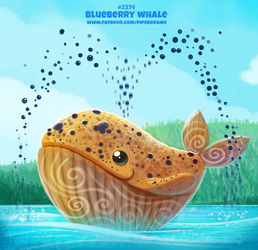 Daily Paint 2374. Blueberry Whale