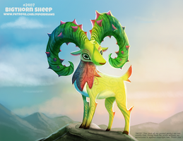 Daily Paint 2407. Bigthorned Sheep