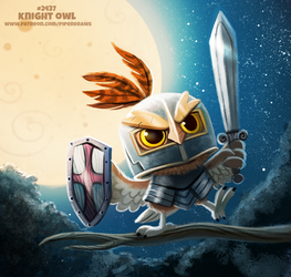 Daily Paint 2437. Knight Owl