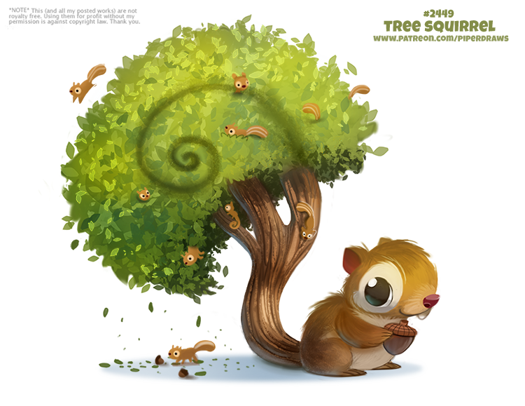 Daily Paint 2449. Tree Squirrel by Cryptid-Creations on DeviantArt