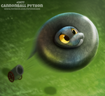 Daily Paint 2477. Cannonball Python