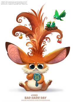 Daily Paint 2489. Bad Hare Day