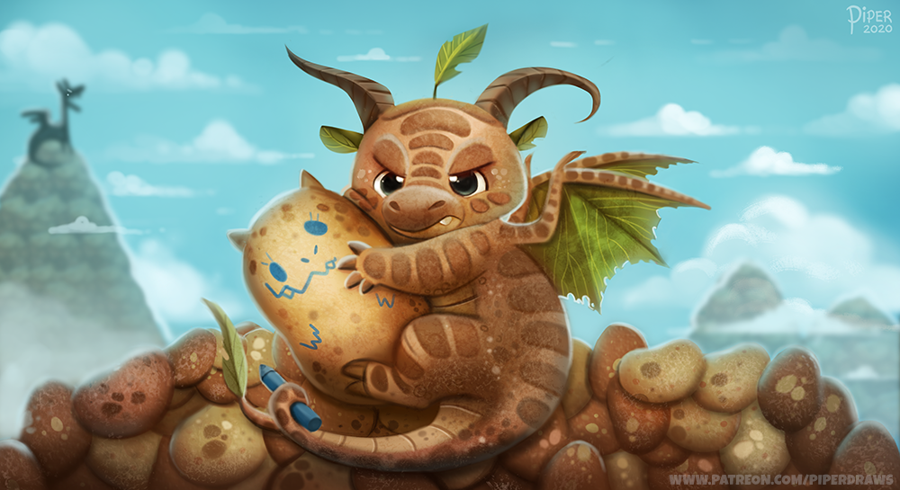 Potato Dragon - Patreon HQ Wallpaper by Cryptid-Creations on DeviantArt