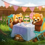 #2675. Red Panda Tea Party - Illustration
