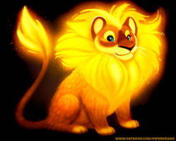 #2749. Glowing Lion - Illustration