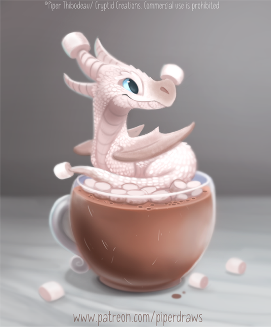 #2934. Hot Cocoa Dragon - Illustration by Cryptid-Creations on DeviantArt