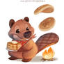 3035. Breakfast Beaver - Illustration